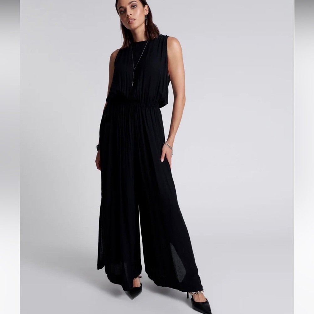 One Teaspoon After Party Jumpsuit black NWT open back sexy